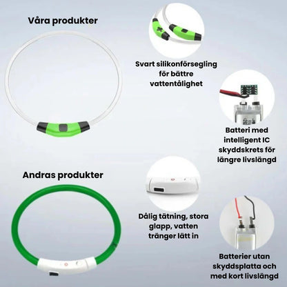 LED Halsband för Hund & Katt Våra produkter - Djurslottet