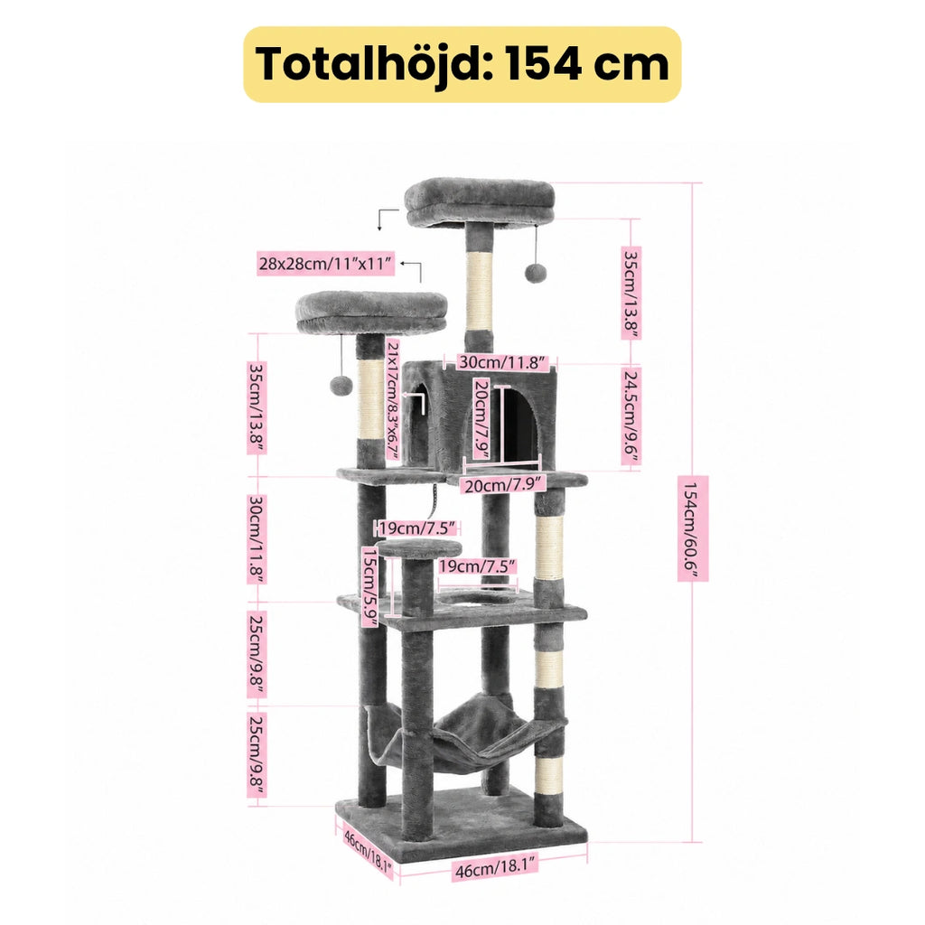 Långa Klösträd Storlek 154 cm - Djurslottet