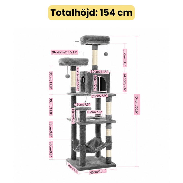 Långa Klösträd Storlek 154 cm - Djurslottet