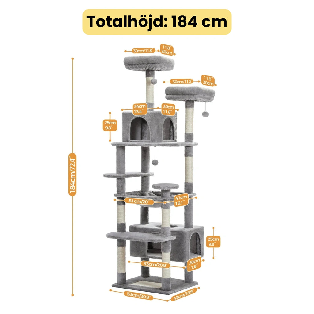 Långa Klösträd Storlek 184 cm - Djurslottet