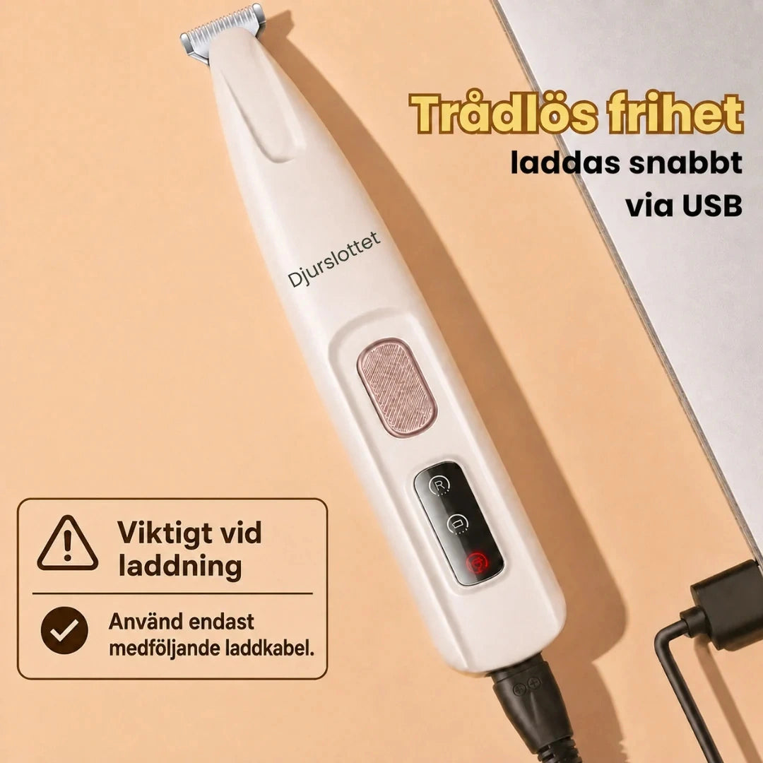 Laddkabel till Silvetti Tasstrimmer viktigt vid laddning - Djurslottet