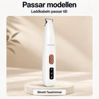 Laddkabeln ansluten till Silvetti Tasstrimmer - Djurslottet