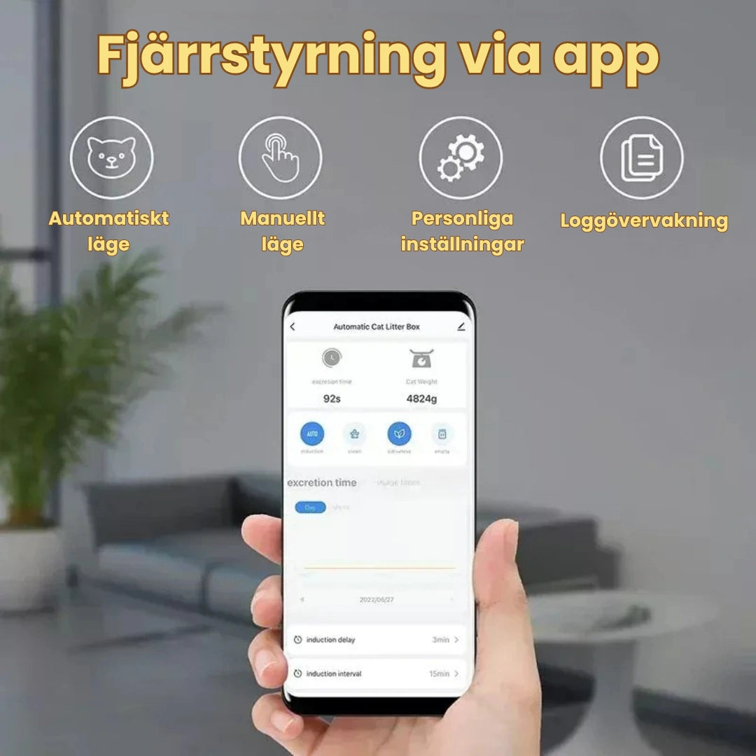 Litterluxe Pro Självrengörande Kattlåda App-kontroll - Djurslottet