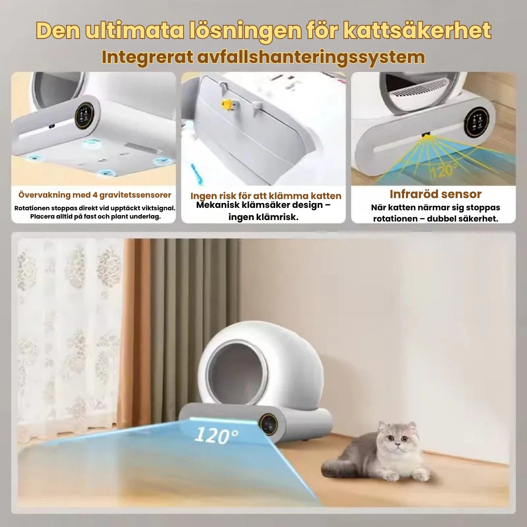 Litterluxe Pro Självrengörande Kattlåda App-kontroll: - Djurslottet