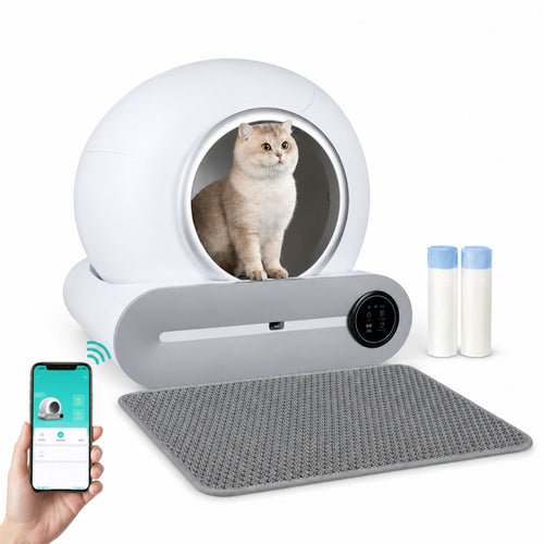 Litterluxe Pro Självrengörande Kattlåda + Kattsandsdyna + 2st avfallspåsar - Djurslottet