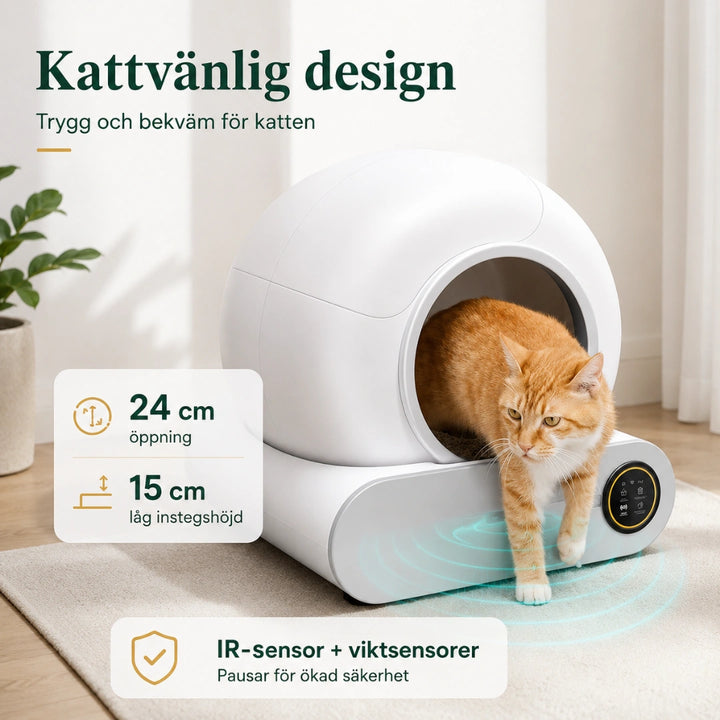 Litterluxe Pro Självrengörande Kattlåda kattvanlig design - Djurslottet