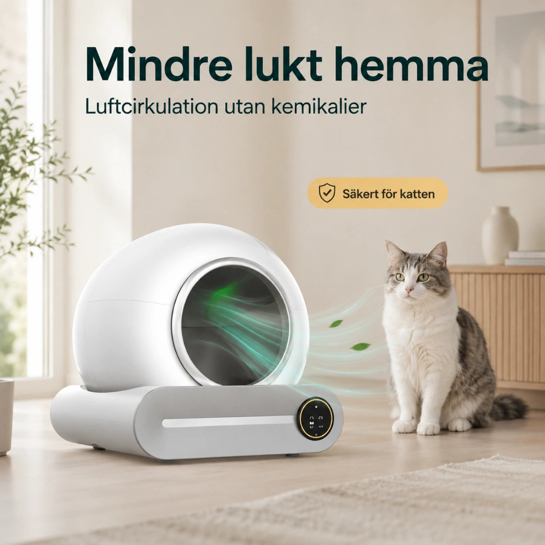 Litterluxe Pro Självrengörande Kattlåda mindre lukt hemma - Djurslottet