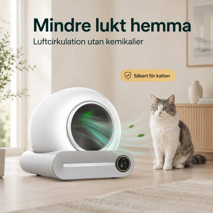 Litterluxe Pro Självrengörande Kattlåda mindre lukt hemma - Djurslottet