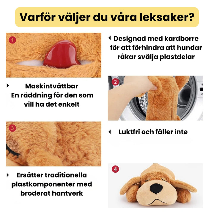 Lugnande hundleksak med hjärtslag Varför väljer du våra leksaker? - Djurslottet