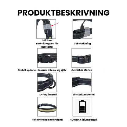 LunaPaw Halsband med LED-belysning Produktbeskrivning - Djurslottet