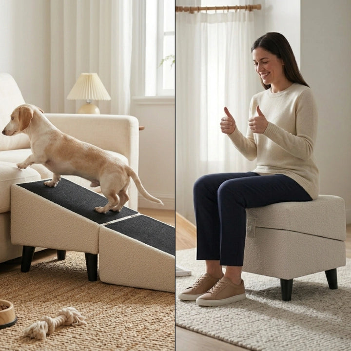 Lunatto Hundramp med Sittpuff i ett -
Djurslottet