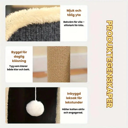 Lunatto Katthus 3-våningar med klös PRODUKTEGENSKAPER - Djurslottet