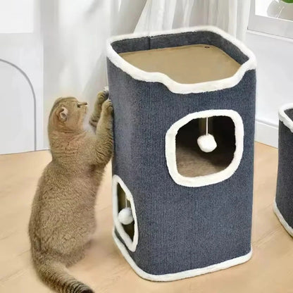 Lunatto klöstunna 3-våningar med klös Skonsamt för möbler - Djurslottet