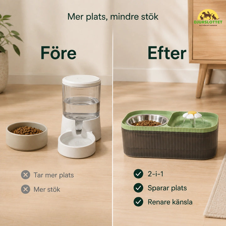 MealStream Vattenfontän med Matskål efter - Djurslottet