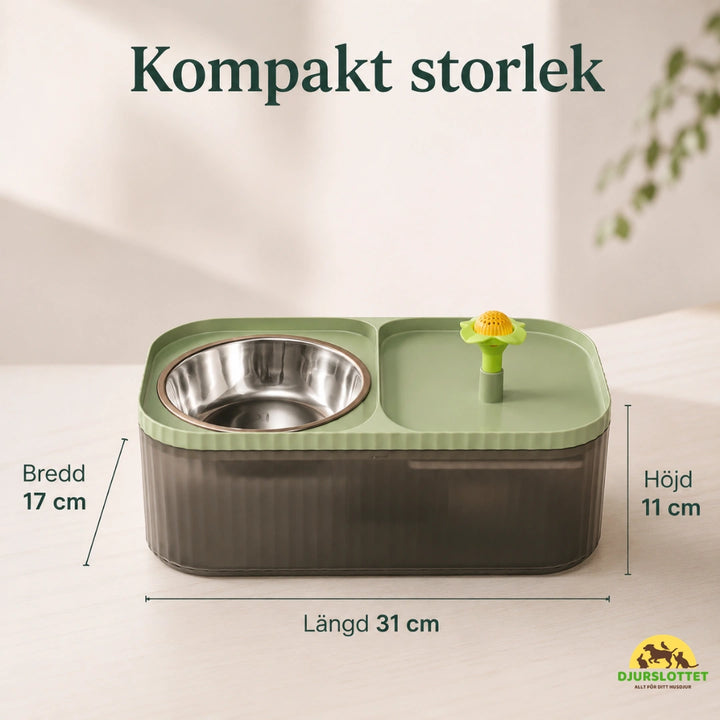 MealStream Vattenfontän med Matskål storlek - Djurslottet