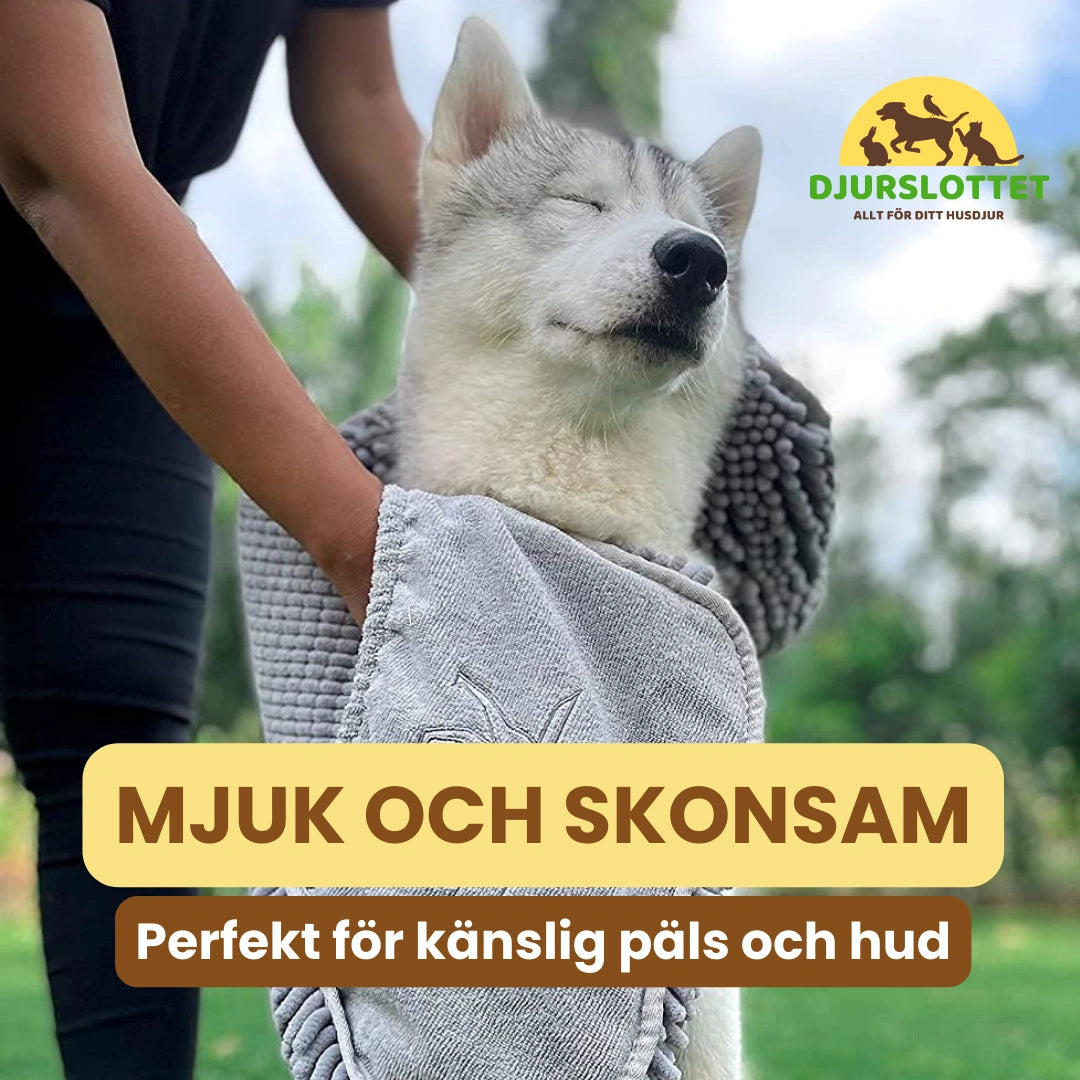 Mikrofiberhandduk Hund MJUK OCH SKONSAM - Djurslottet