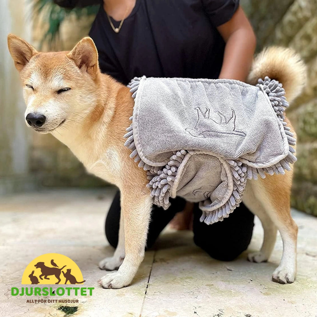 Mikrofiberhandduk Hund Maximal uppsugning - Djurslottet