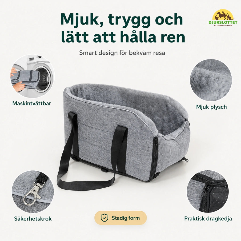 Mjuk Bilstol till hund och katt plysch -  Djurslottet
