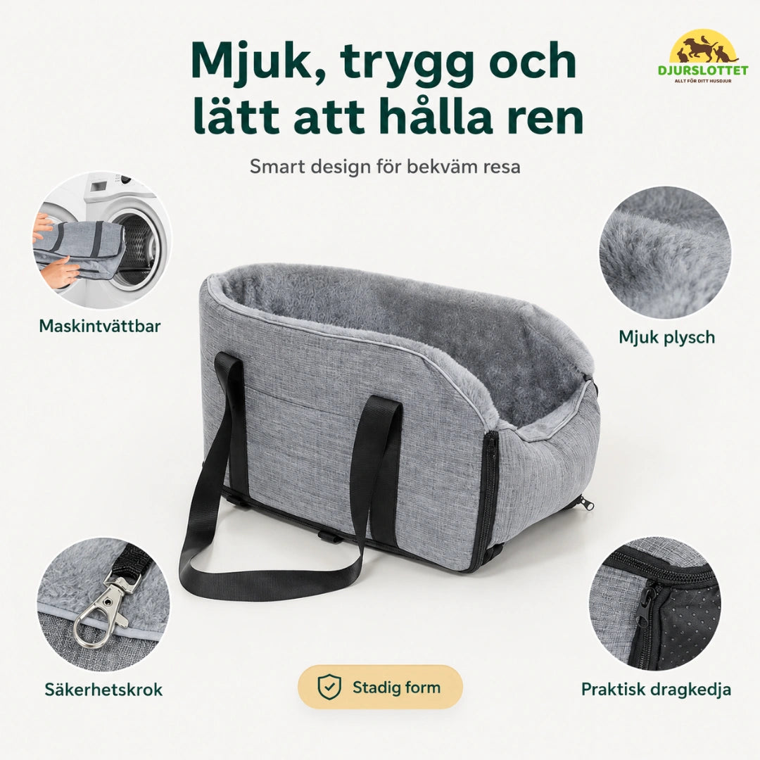 Mjuk Bilstol till hund och katt plysch -  Djurslottet