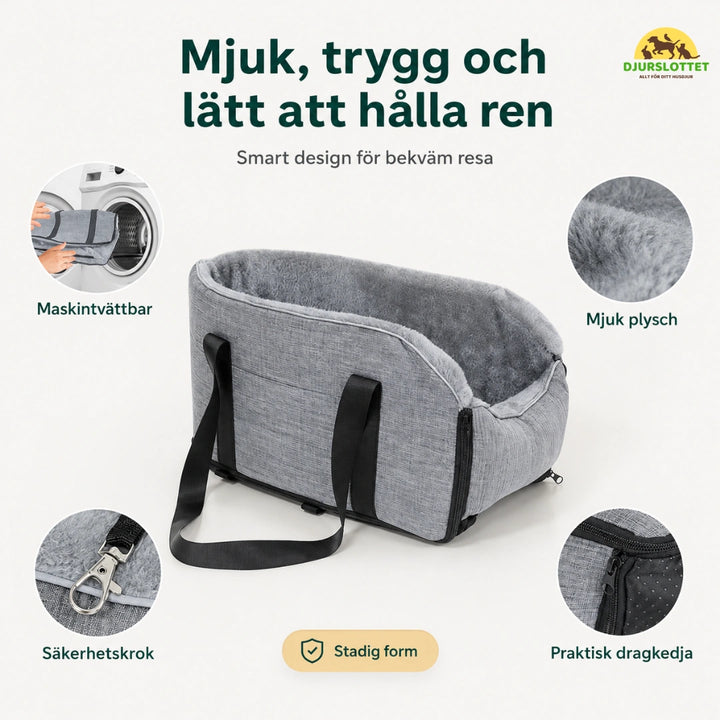 Mjuk Bilstol till hund och katt plysch -  Djurslottet