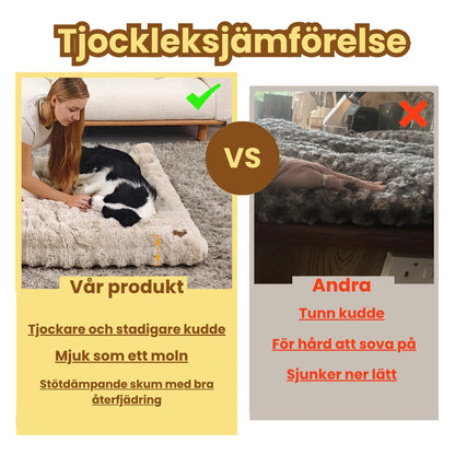 Mjuk hundmadrass för stora och små hundar Tjockleksjämförelse - Djurslottet