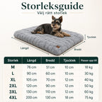 Mjuk hundmadrass storleksguide - Djurslottet