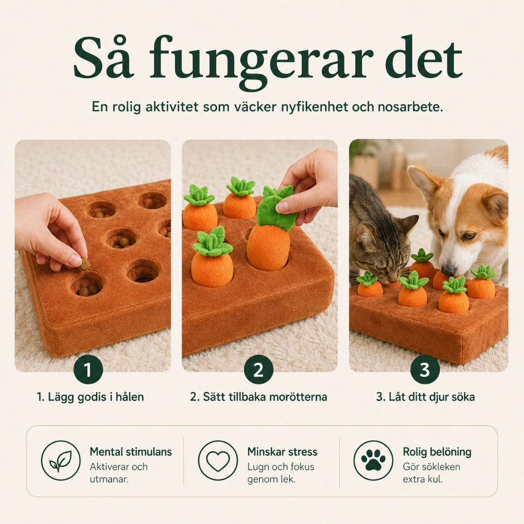 Morot Snuffelmatta fungerar det - Djurslottet