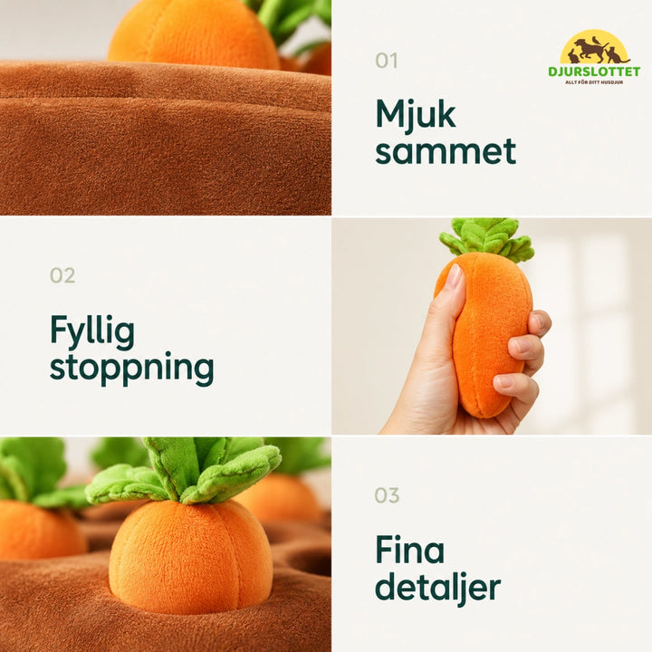 Morot Snuffelmatta mjuk sammet - Djurslottet