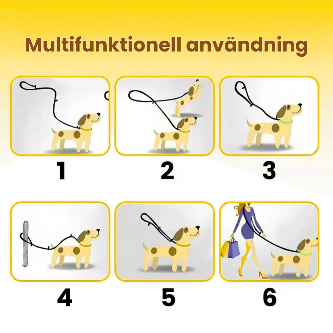 Multifunktionell Reflexfit Multifunktionellt Hundkoppel - Djurslottet