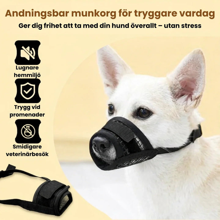 Munkorg till Hund Andningsbar munkorg för tryggare vardag -Djurslottet