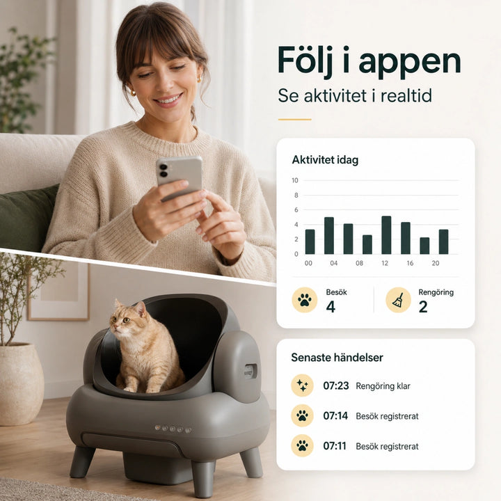 Neakasa M1 Självrengörande Kattlåda folj i appen - Djurslottet