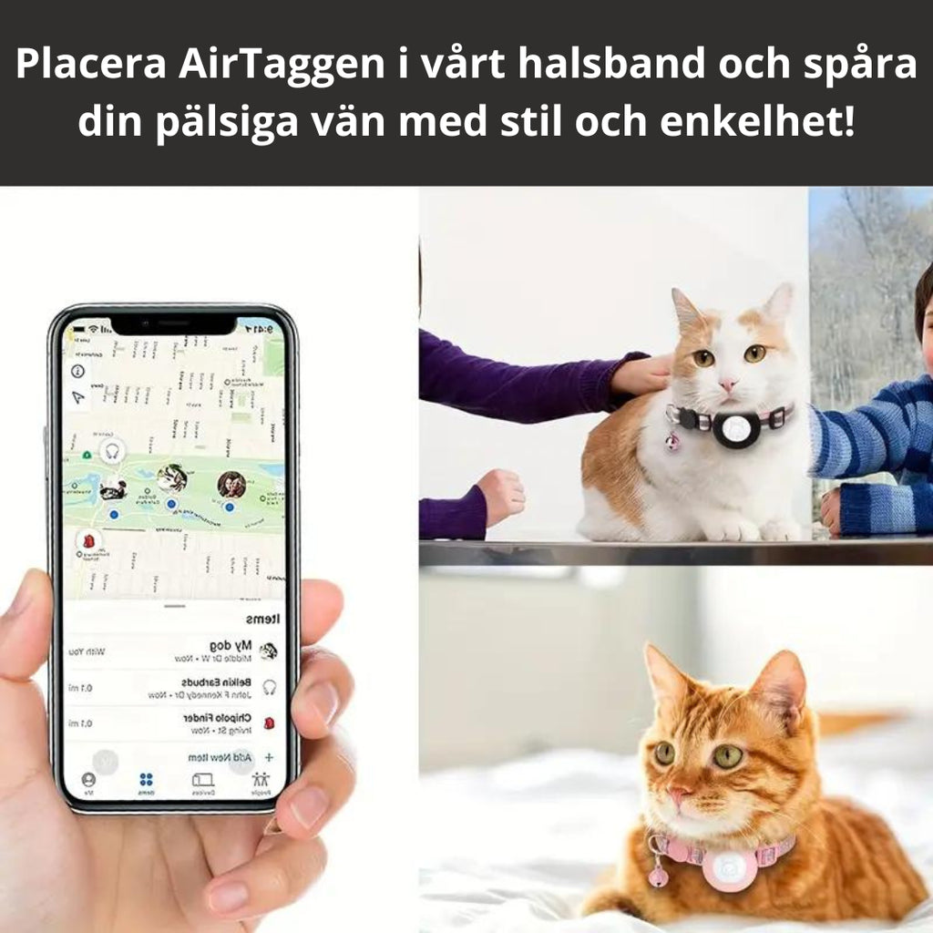 Katthalsband med Airtagskal - Djurslottet