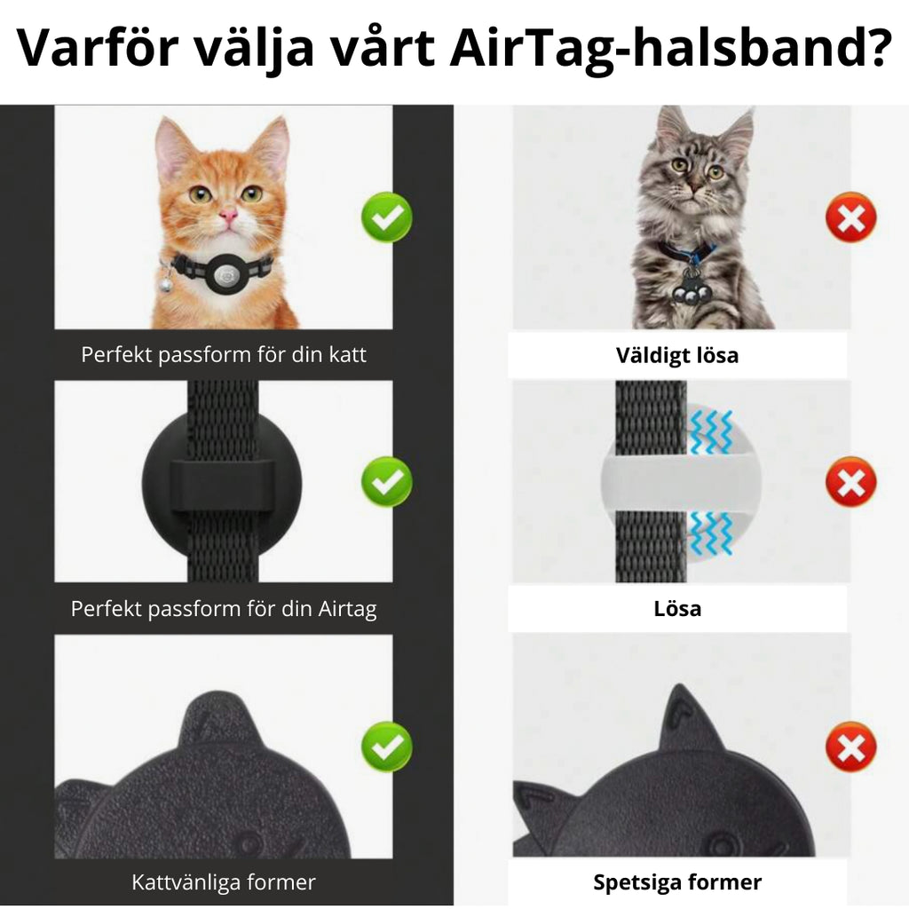Katthalsband med Airtagskal - Djurslottet