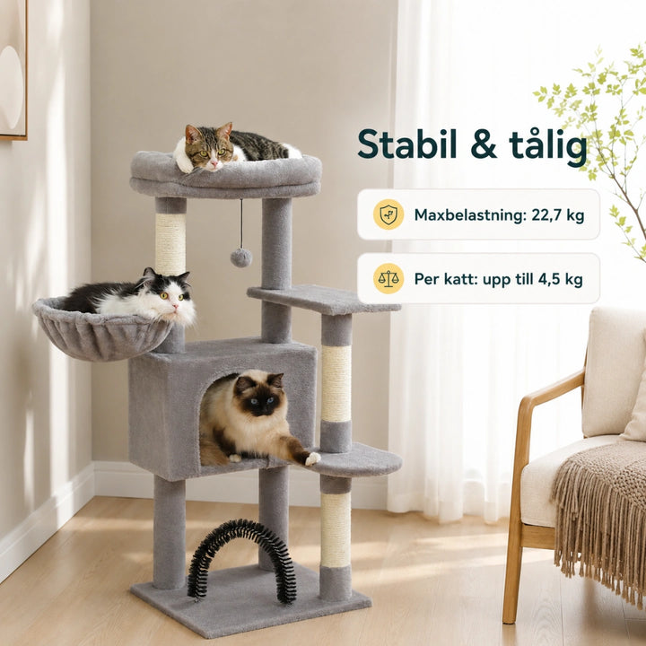 PAWZ klösträd med stabil konstruktion - Djurslottet
