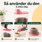 PawBox Foderbehållare 3 ankla steg - Djurslottet