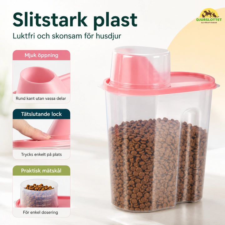PawBox Foderbehållare slitstark plast - Djurslottet