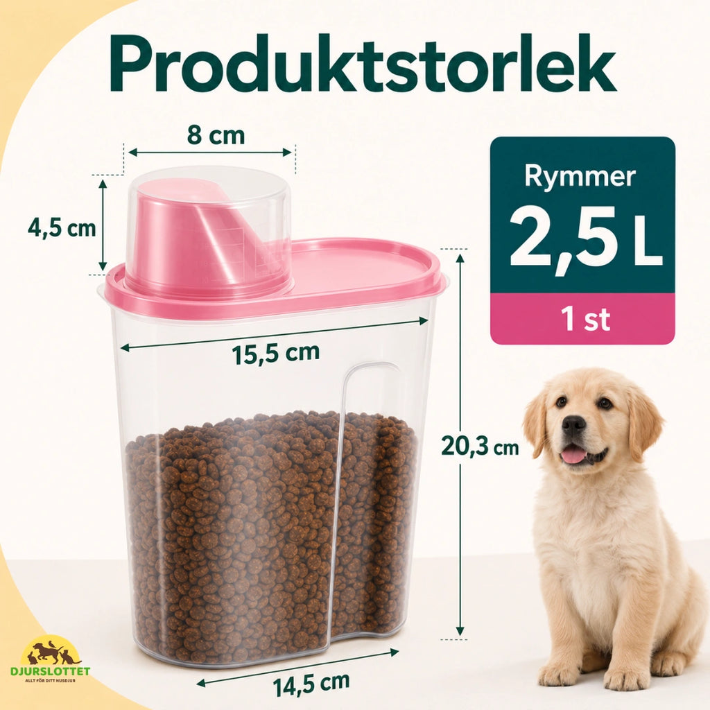 PawBox Foderbehållare storlek - Djurslottet