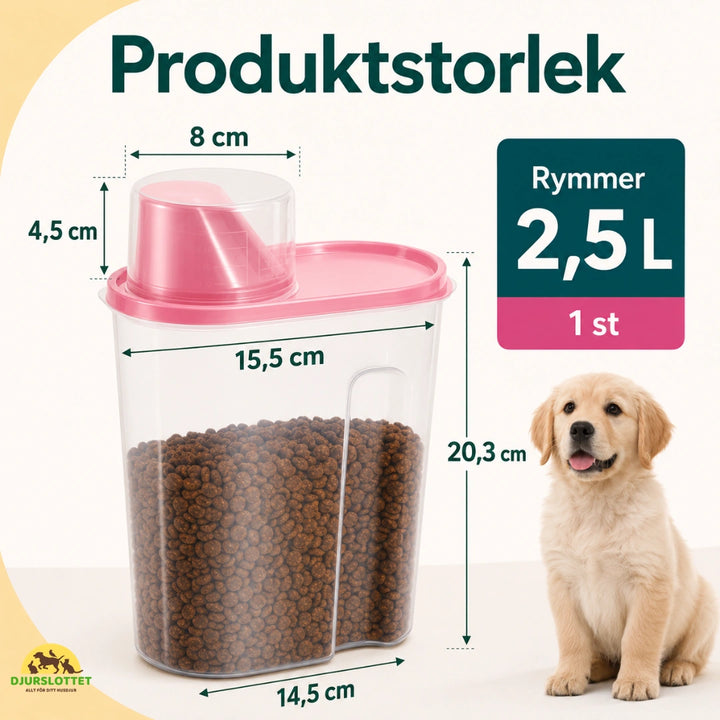 PawBox Foderbehållare storlek - Djurslottet