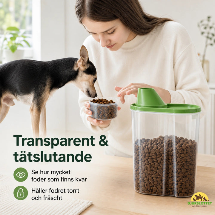 PawBox Foderbehållare transparent  - Djurslottet
