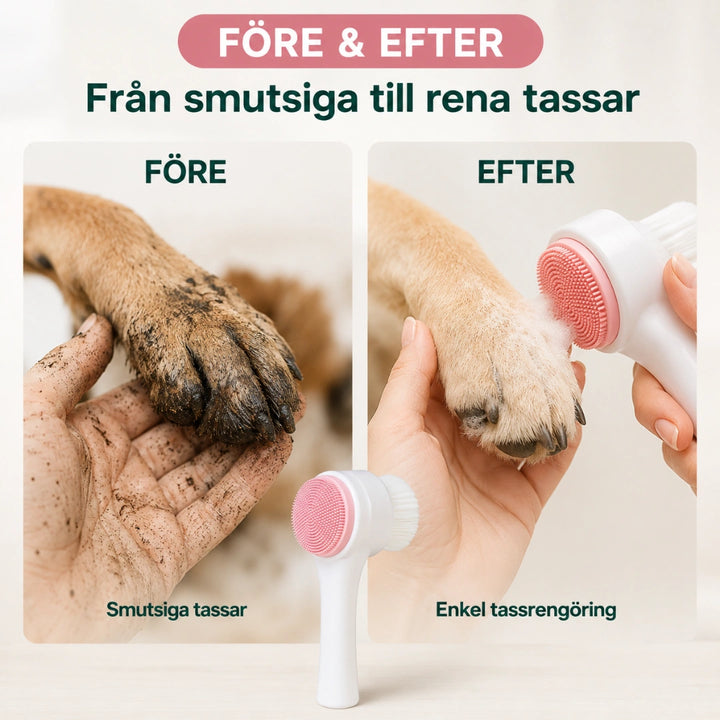 PawCare Tassborste  vs efter - Djurslottet