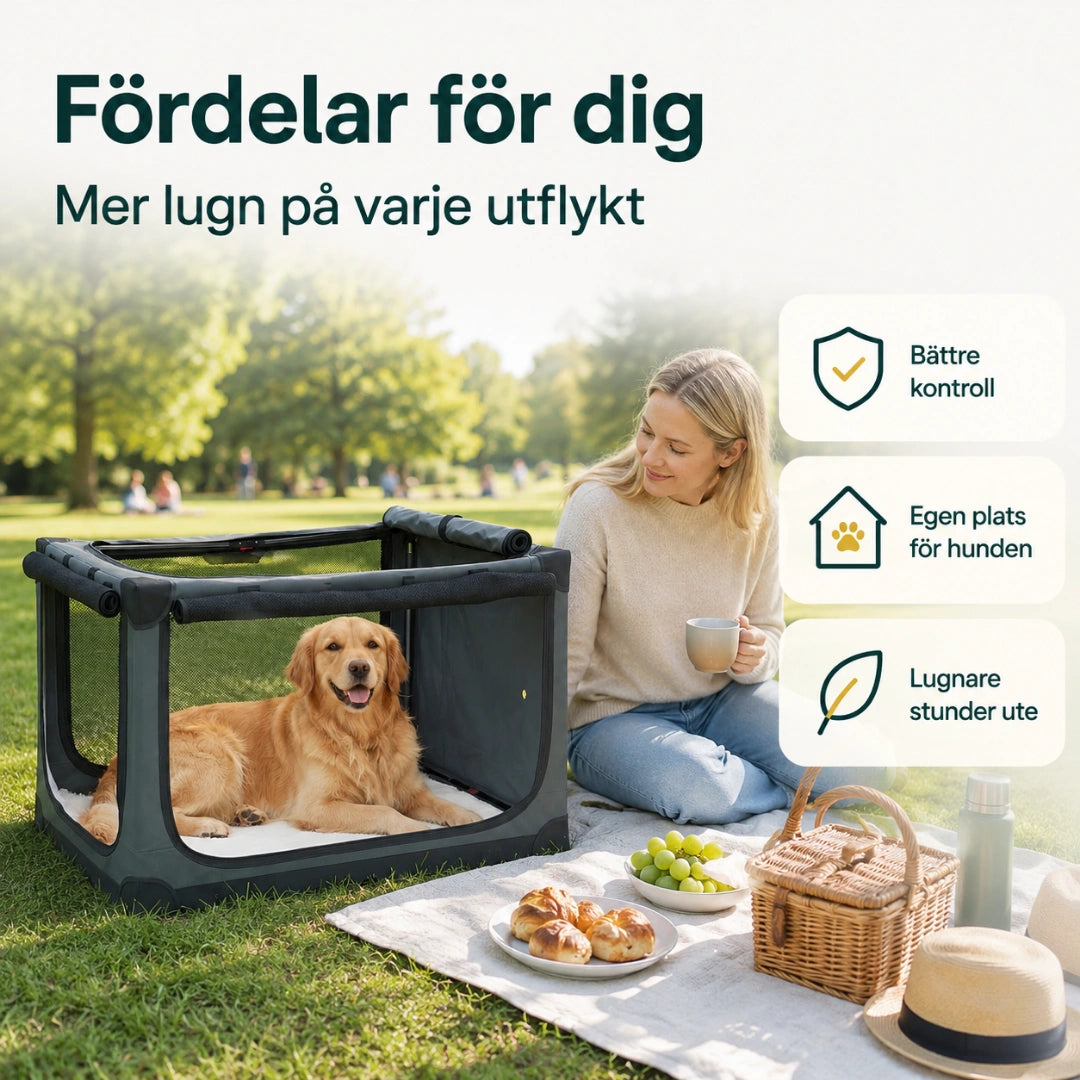 Fördelar med hopfällbar hundbur för dig och hunden - Djurslottet