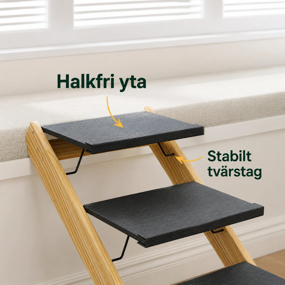 PawHut Hundtrappa 2-i-1 halkfri yta - Djurslottet