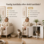 PawHut kattlådeskåp placerat i hemmet - Djurslottet
