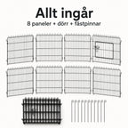 PawHut valphage med paneler och markpinnar som ingår - Djurslottet