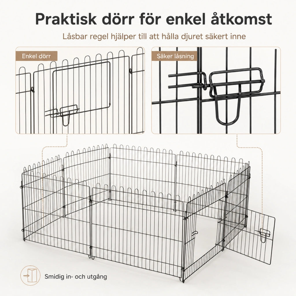 PawHut valphage med praktisk dörr för enkel åtkomst - Djurslottet