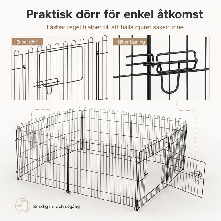 PawHut valphage med praktisk dörr för enkel åtkomst - Djurslottet