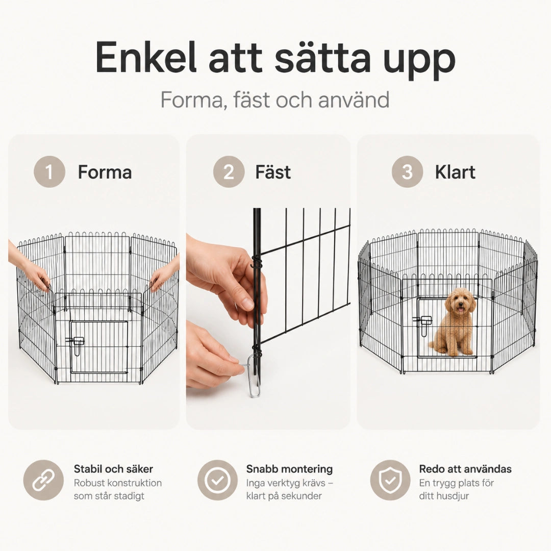 PawHut valphage enkel att använda - Djurslottet