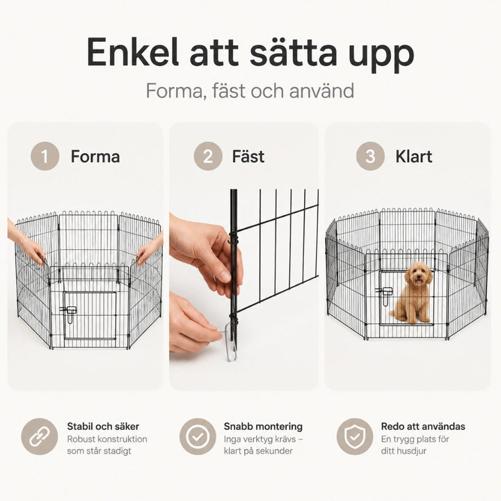 PawHut valphage enkel att använda - Djurslottet