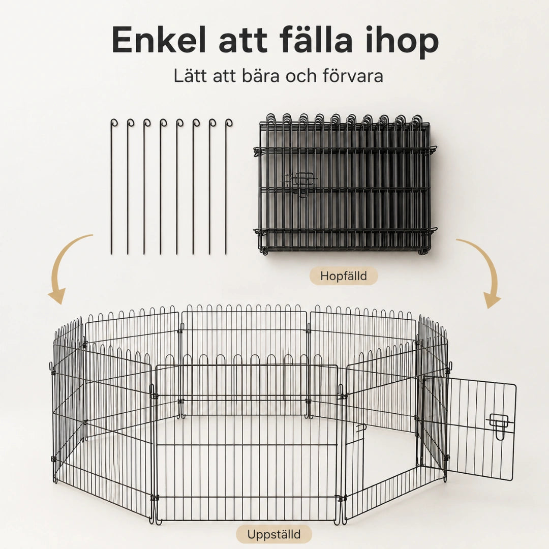 PawHut valphage enkel att fälla ihop - Djurslottet