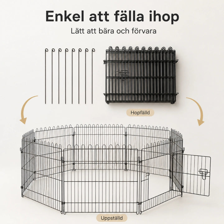 PawHut valphage enkel att fälla ihop - Djurslottet